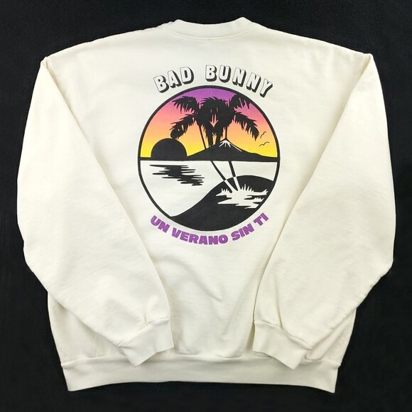 Bad Bunny Sweatshirt Un Verano Sin Ti Thick Fleece Official Merchandise Large - Picture 1 of 14